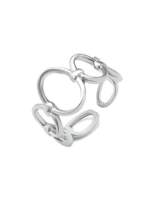 Ατσάλινο Δαχτυλίδι Καρδιά σε Ασημί Απόχρωση – Stainless Steel Ring