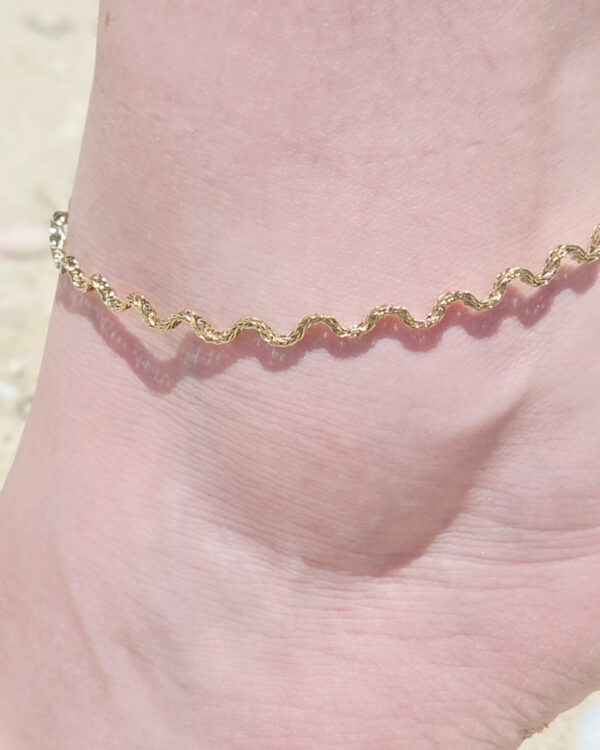 Βραχιόλι Ποδιού Ατσάλινο Mini Spiral Anklet Gold EDBLAD Minimal Layering