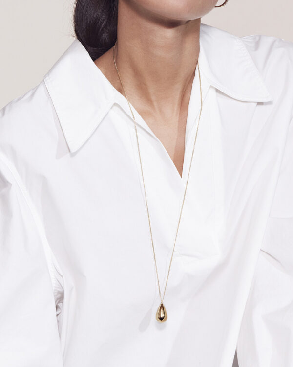 EDBLAD Ατσάλινο Κολιέ Gold Tone Drop Pendant Minimal Design