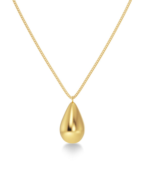 EDBLAD Ατσάλινο Κολιέ Gold Tone Drop Pendant Minimal Design