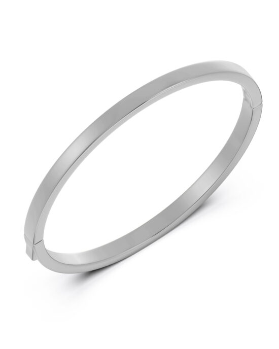 EDBLAD Silver Tone Minimal Βραχιόλι Bangle από Ανοξείδωτο Ατσάλι