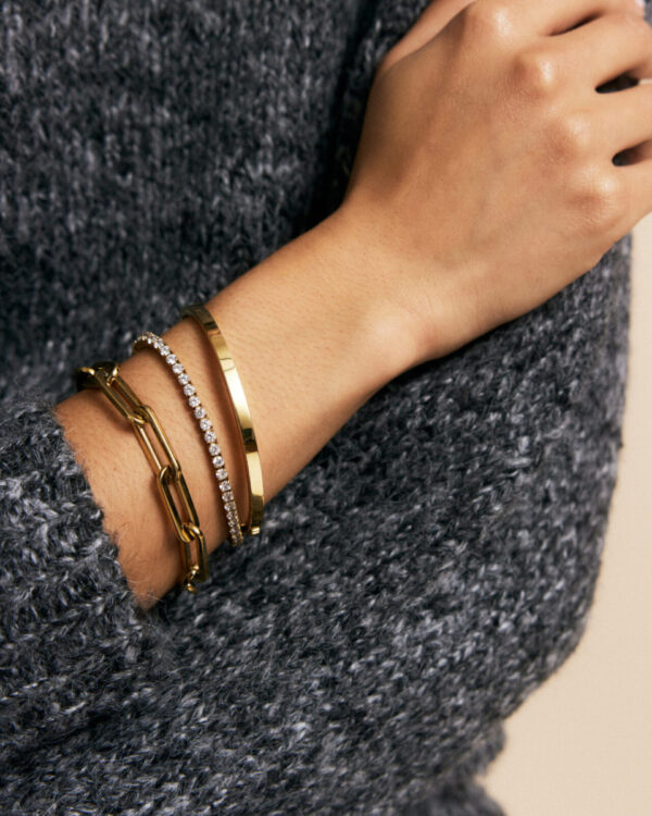 EDBLAD Ατσάλινο Βραχιόλι Gold Tone Minimal Bangle Design