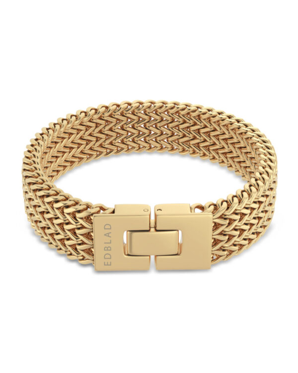 EDBLAD Ατσάλινο Βραχιόλι Gold Tone Wide Chain Mesh Design