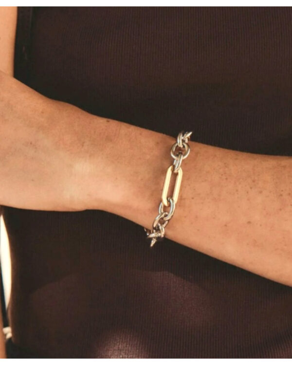 EDBLAD Δίχρωμο Chain Βραχιόλι Silver & Gold Tone με Chunky Links