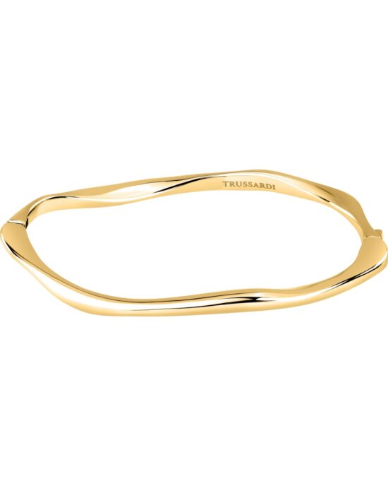 Trussardi Stainless Steel Bangle Bracelet σε Χρυσό Τόνο με T-Design