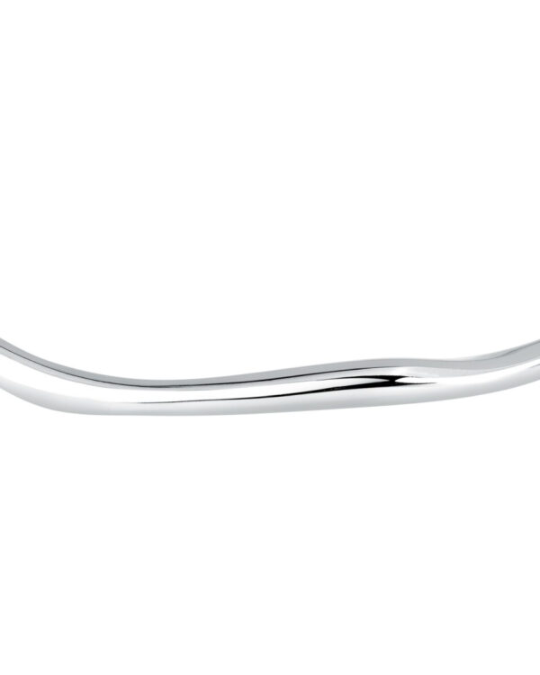 Trussardi Stainless Steel Bangle Bracelet σε Ασημί Τόνο με Organic T-Design