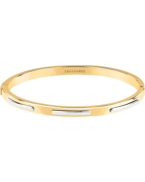 Trussardi Stainless Steel Bangle Bracelet σε Χρυσό & Ασημί Τόνο – Minimal Design