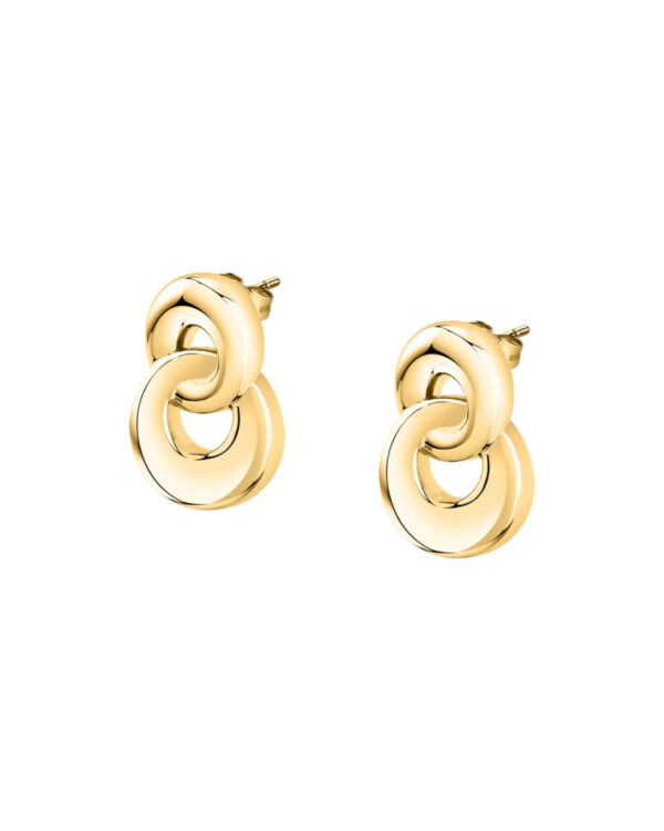 Trussardi Stainless Steel Stud Earrings σε Χρυσό Τόνο – Bold Minimal Design