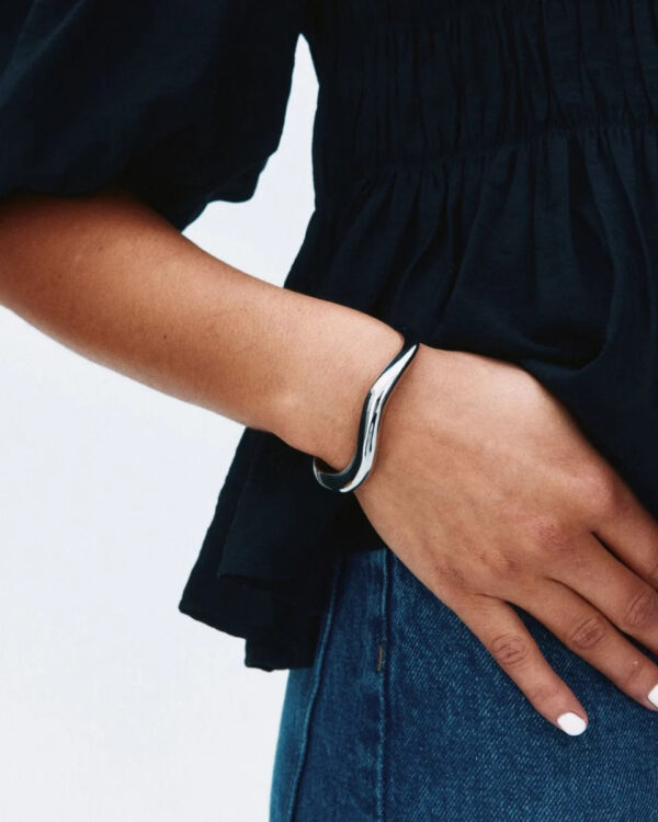Βραχιόλι Ατσάλινο Azura Bangle Silver EDBLAD Sculptural Elegant