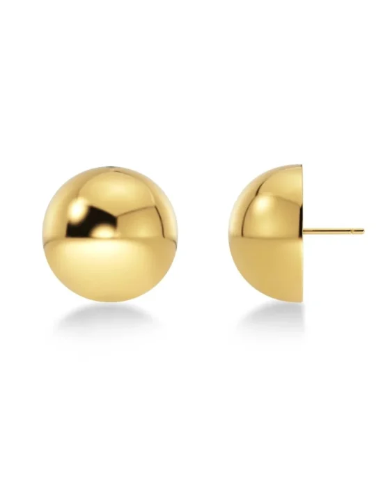 EDBLAD Gold Tone Sphere Stud Earrings Stainless Steel