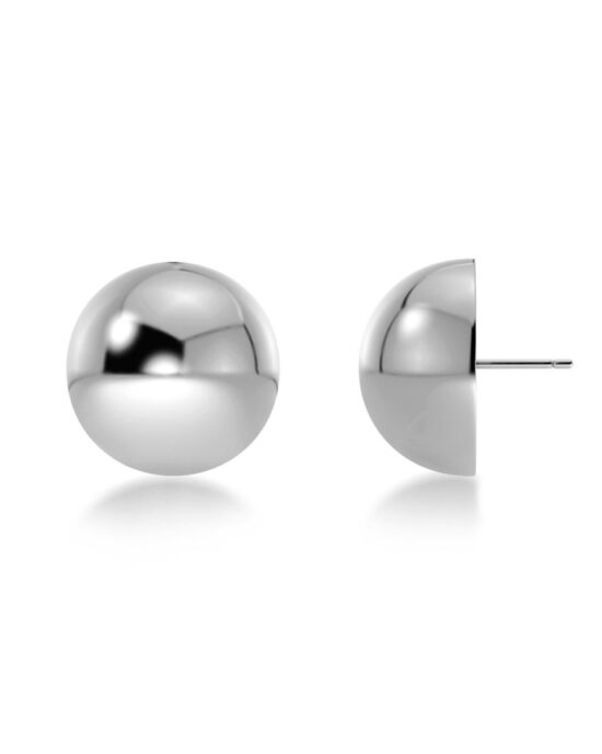 EDBLAD Silver Tone Sphere Stud Earrings Stainless Steel