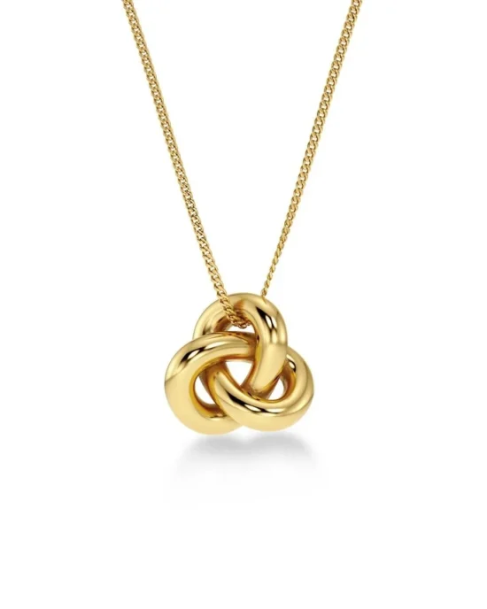 EDBLAD Gold Tone Interlocked Rings Necklace Stainless Steel