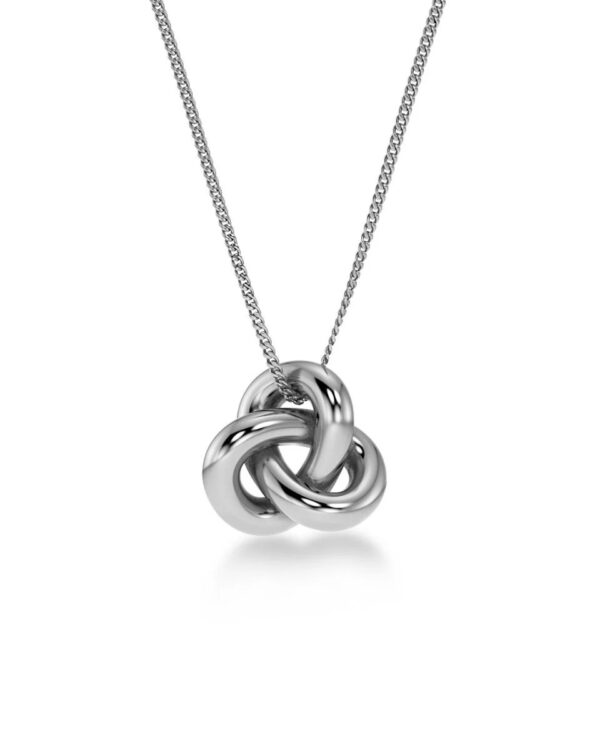 EDBLAD Silver Tone Interlocked Rings Necklace Stainless Steel