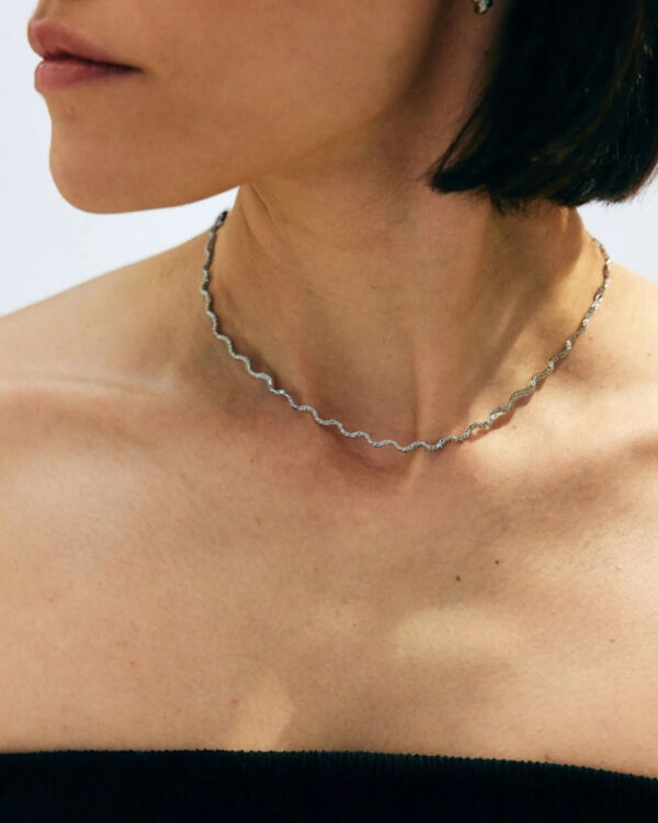 Κολιέ Ατσάλινο Mini Spiral Necklace Silver EDBLAD Minimal Layering