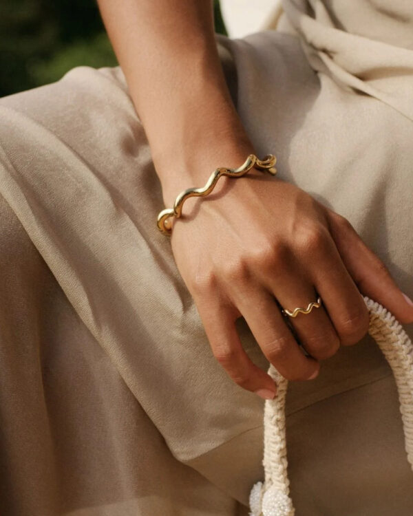Βραχιόλι Ατσάλινο Spiral Bangle Gold EDBLAD Minimal Statement