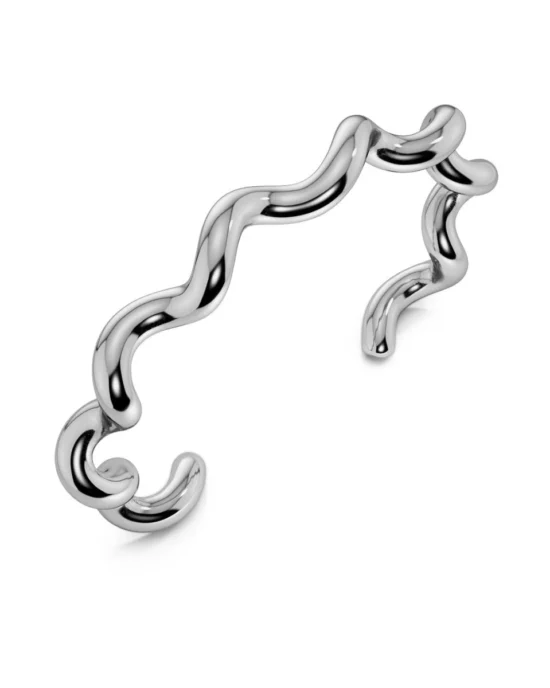 Βραχιόλι Ατσάλινο Spiral Bangle Silver EDBLAD Minimal Statement