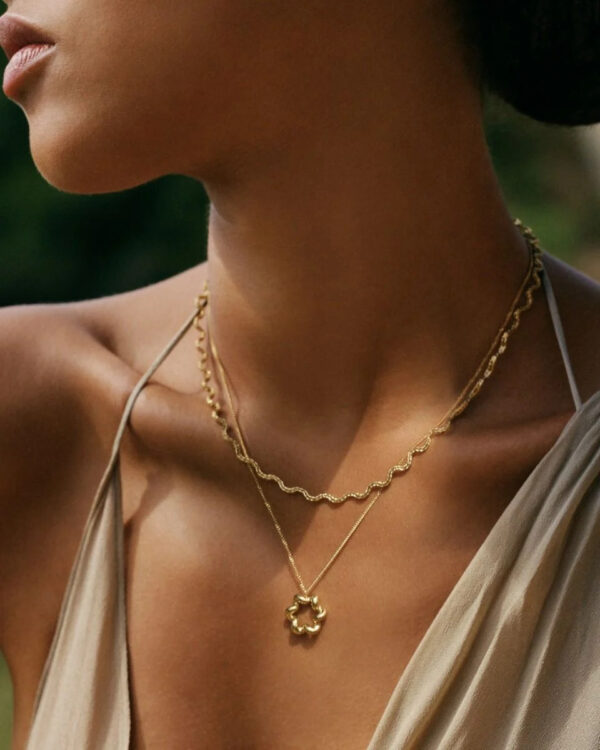 Κολιέ Ατσάλινο Spiral Necklace Gold EDBLAD Minimal Elegant