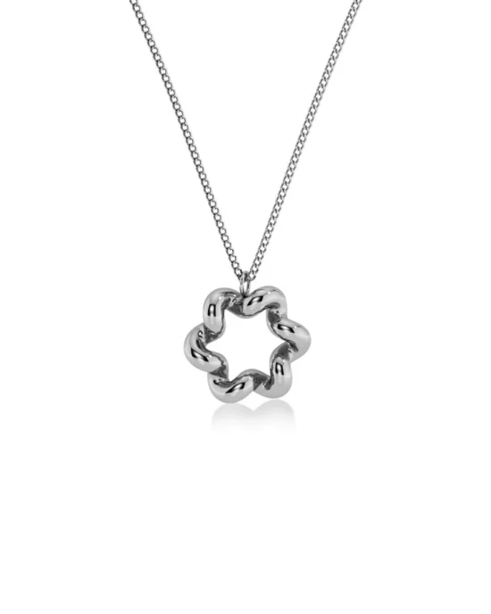 Κολιέ Ατσάλινο Spiral Necklace Silver EDBLAD Minimal Elegant