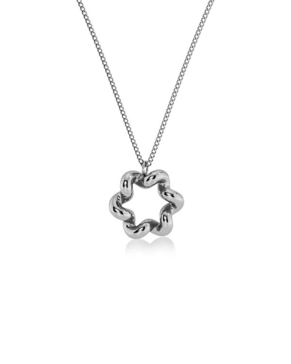 Κολιέ Ατσάλινο Spiral Necklace Silver EDBLAD Minimal Elegant