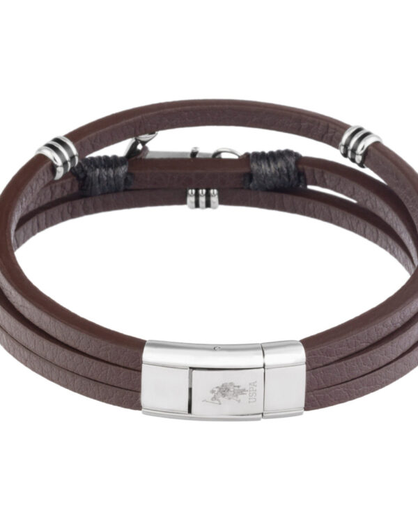 Ανδρικό Βραχιόλι U.S. Polo Assn. Bowline από γνήσιο δέρμα με άγκυρα από ανοξείδωτο ατσάλι
