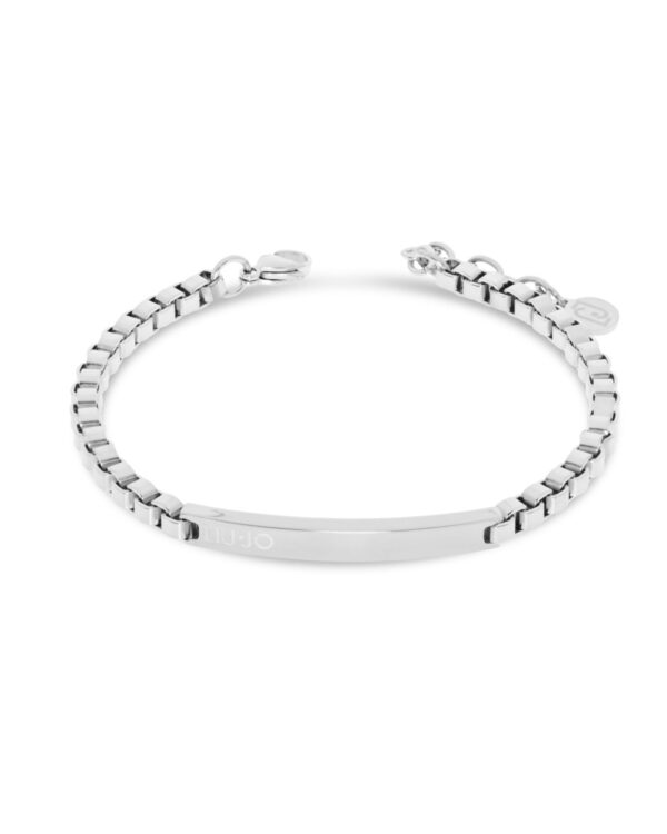 Ανδρικό Βραχιόλι Liu Jo ID Plate σε Silver Tone από Ανοξείδωτο Ατσάλι