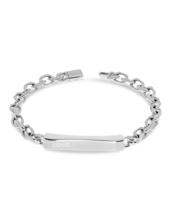 Ανδρικό Βραχιόλι Liu Jo ID Chain σε Silver Tone από Ανοξείδωτο Ατσάλι