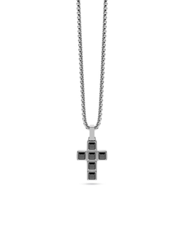 Ανδρικό Μενταγιόν Liu Jo με Σταυρό σε Silver Tone από Ανοξείδωτο Ατσάλι