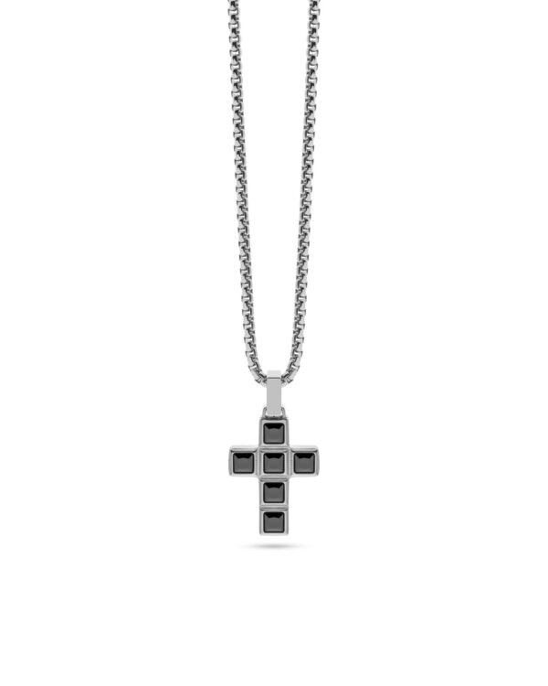 Ανδρικό Μενταγιόν Liu Jo με Σταυρό σε Silver Tone από Ανοξείδωτο Ατσάλι