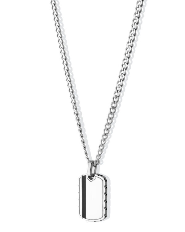 Ανδρικό Μενταγιόν Liu Jo Dog Tag σε Silver Tone από Ανοξείδωτο Ατσάλι