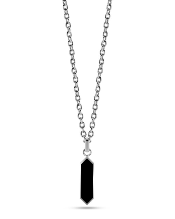 Ανδρικό Μενταγιόν Liu Jo Geometric Pendant σε Silver & Black από Ανοξείδωτο Ατσάλι