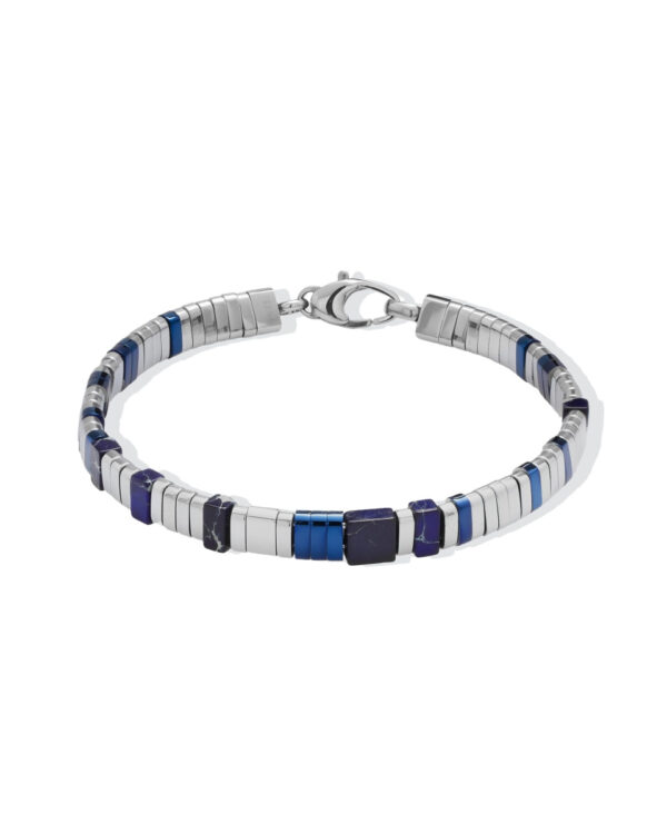 Ανδρικό Βραχιόλι Liu Jo σε Silver Tone με Μπλε Λεπτομέρειες από Ανοξείδωτο Ατσάλι