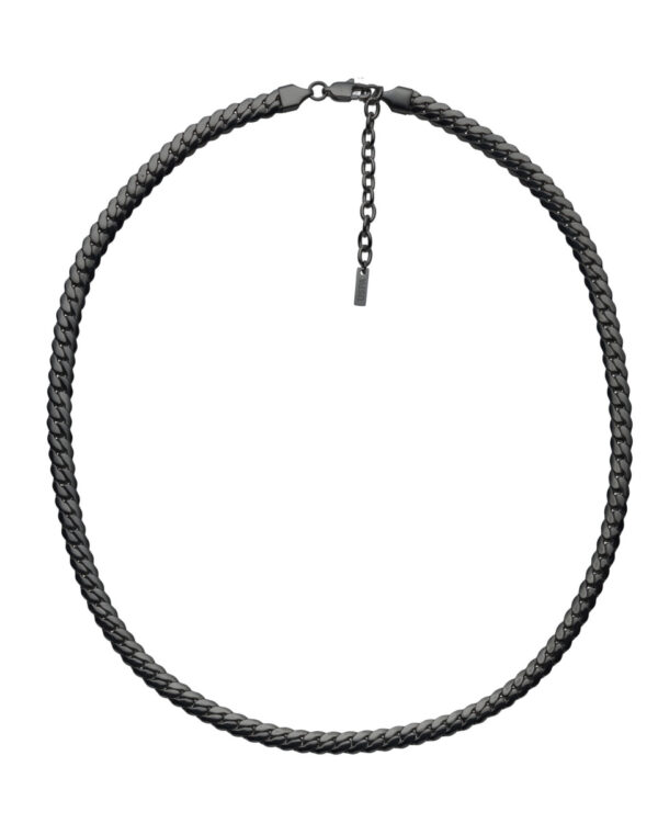 Ανδρικό Κολιέ U.S. Polo Assn. Denver από ανοξείδωτο ατσάλι 50+5 cm σε μαύρο χρώμα με ματ & γυαλιστερό φινίρισμα