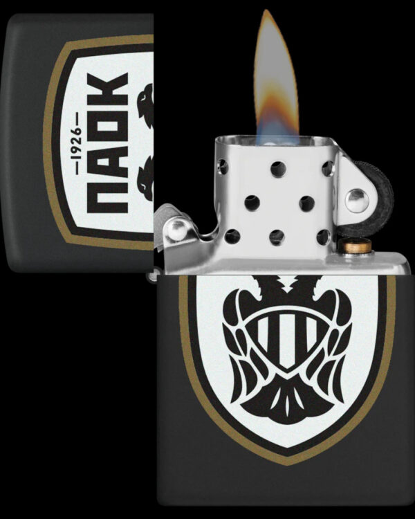PAOK Black Logo B Zippo