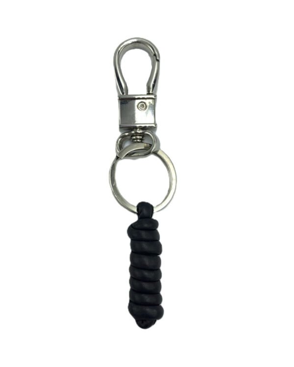 Δερμάτινο μπρελόκ με inox Mario Rossi – 5932 BLACK