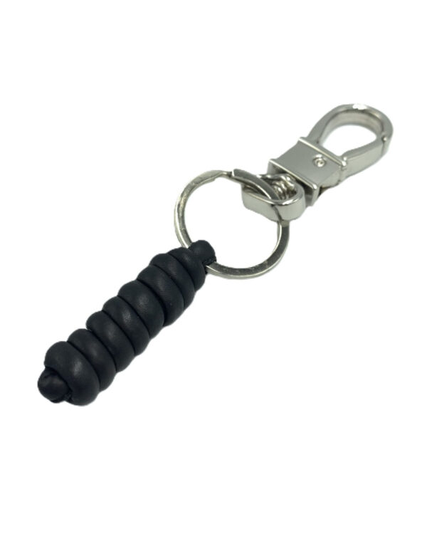 Δερμάτινο μπρελόκ με inox Mario Rossi - 5932 BLACK