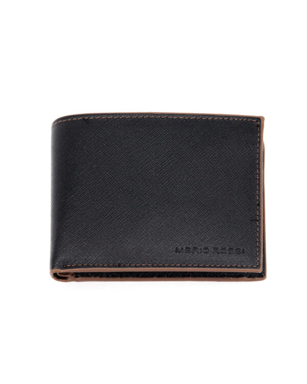 Δερμάτινο Ανδρικό Πορτοφόλι Mario Rossi με RFID Μαύρο 5940S/BLK/CIG
