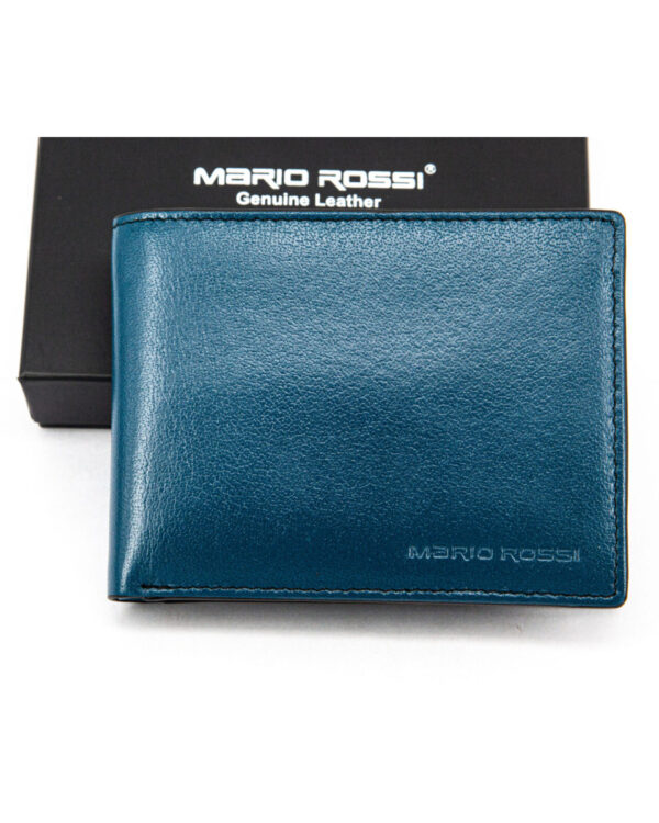 Ανδρικο Δερματινο Πορτοφολι MARIO ROSSI – 5935 BLUE-BK – ΜΠΛΕ