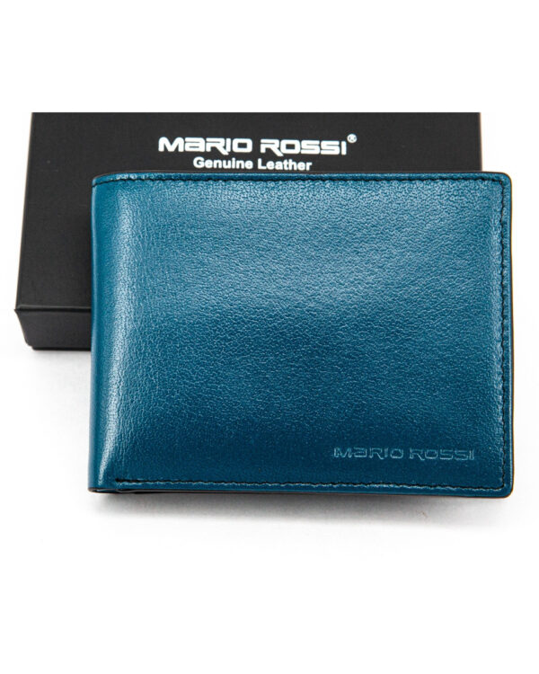 Ανδρικο Δερματινο Πορτοφολι MARIO ROSSI – 5935 BLUE-BK – ΜΠΛΕ
