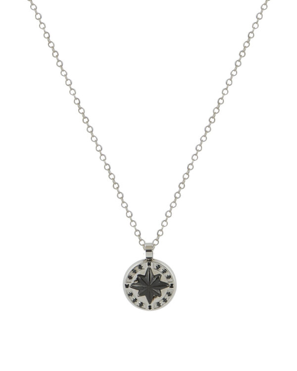 TWINZ Ανδρικό Μενταγιόν Πυξίδα από Ανοξείδωτο Ατσάλι AJ-KS009